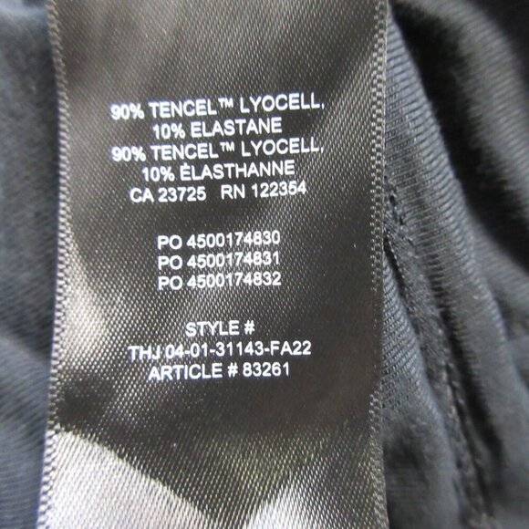 Aritzia Wilfred Women Lydia Crop Top L Black Long Sleeve Ruched Square Neck 218 - Picture 5 of 9